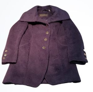 Guess Navy Single Breasted Wool Blend Long Peacoat Size Small